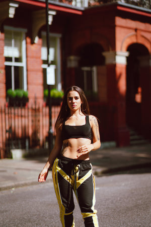 UNISEX Leather Joggers (Yellow)