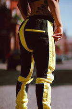 UNISEX Leather Joggers (Yellow)